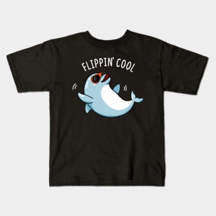 Flippin Cool Cute Dolphin Pun Kids T-Shirt